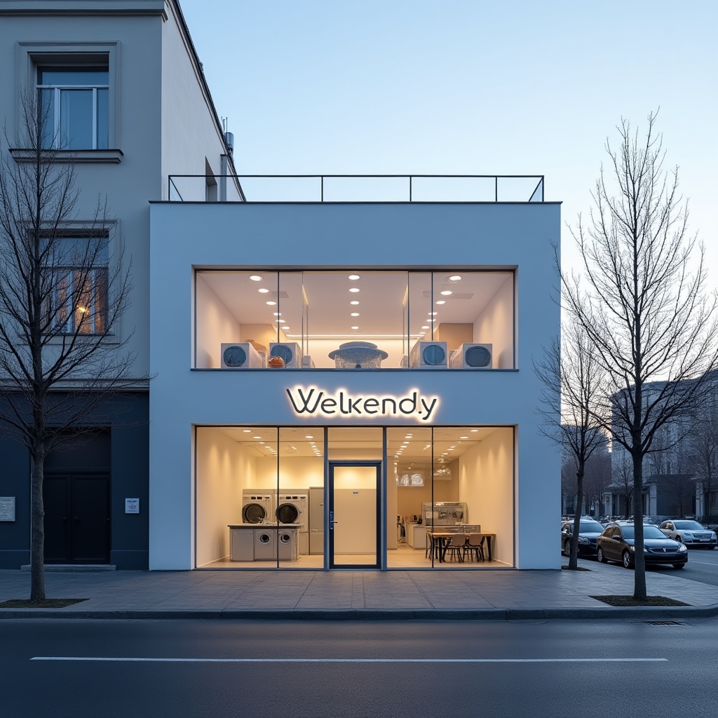Вход в прачечную Welkendy в Астане